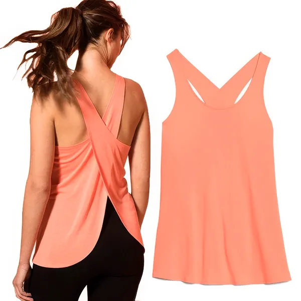Fitness-Shirt, Sport-Shirt, Sport-Top, Quick Dry Shirt, Yoga-Shirt, Cross Back Top, Fitness-Shirt, Cross Back Shirt