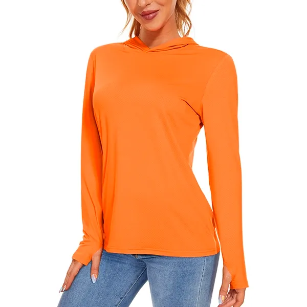 Kapuzenshirt, Sonnenschutzshirt, UV-Schutzshirt, UPF 50-Shirt, Sonnenshirts für Damen, UV-Schutzkleidung, langärmliges Sonnenshirt