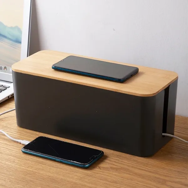 Kabelmanagement-Box, Kabel-Organizer, Kabel-Organisator, Kabel-Aufbewahrungsbox, Kabel-Aufräumbox