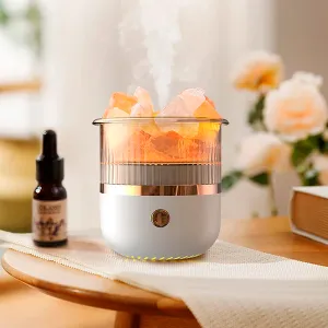Luftbefeuchter, Diffusor für ätherische Öle, Aromadiffusor, Luftbefeuchter, Salzbefeuchter, USB-Luftbefeuchter, Kristallbefeuchter, Salzdiffusor, Aromatherapie-Öldiffusor