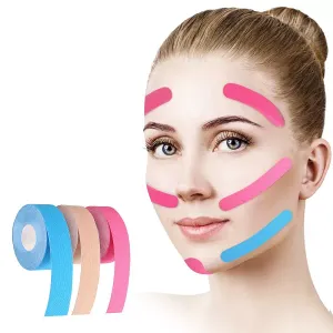 Kinesiologisches Gesichtstape, Tape für Gesicht und Hals, Tape gegen Falten