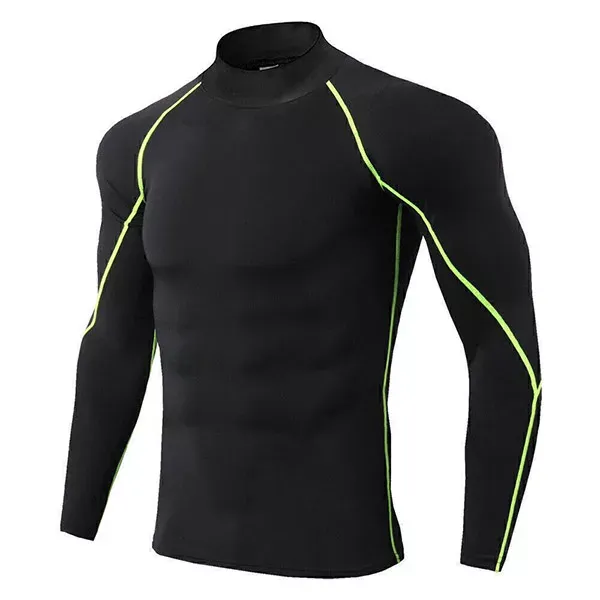 Kompressionsshirt, Kompressions-Langarmshirt, Herren-Rashguard, Fitnessstudio-Langarmshirt