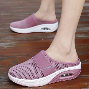 Orthopädische Sandalen Keilpantoffeln - Rosa