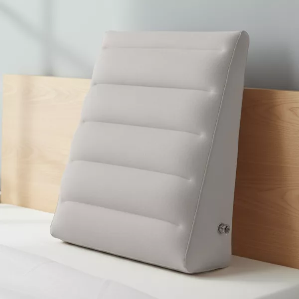 wedge pillow, inflatable wedge pillow, back pillow, lumbar support pillow, leg elevation pillow
