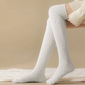 winter stockings, fleece stockings, thigh high socks, winter stockings for women, warm stockings